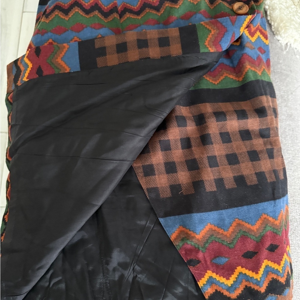 Vintage Breeches Wrap Skirt Aztec Southwestern Bohemian Sz 4 Made In USA - Picture 9 of 9